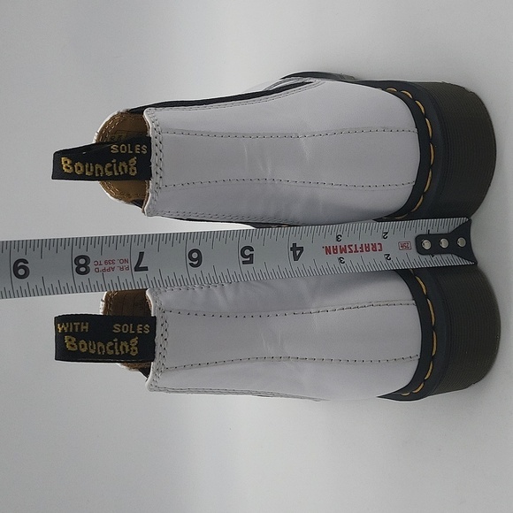 1426- Dr. Martens Women's Chelsea Boots White Color Size 6 - Picture 8 of 12